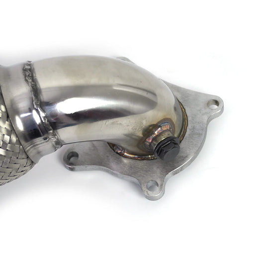 Downpipe 2.5–3” bez kata – Golf GTI MK5/MK6, Jetta GLI 2.0T, Audi A3 8P (2005–2014)