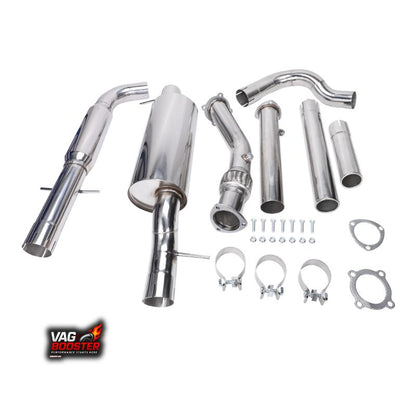 Kompletny układ wydechowy 3” turbo-back – Golf 4, A3 8L, Leon 1M, Jetta MK4 1.8T (ze zintegrowanym downpipe)
