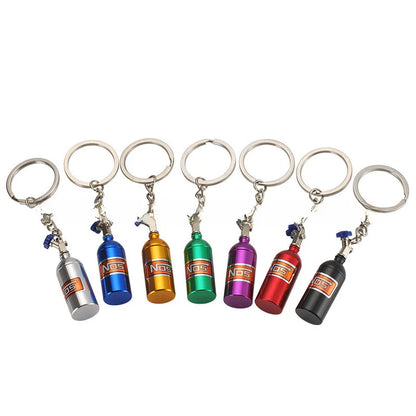 Mini Brelok Nitro NOS – Metalowy Brelok Tuningowy, 7 Kolorów, Zinc Alloy, Unisex