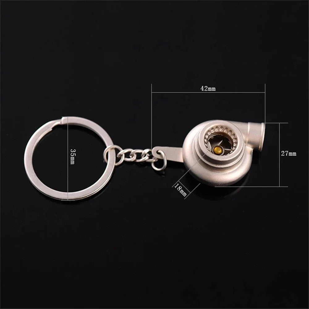Metalowy brelok Turbo Hub – kreatywny brelok tuningowy, idealny dla fanów motoryzacji