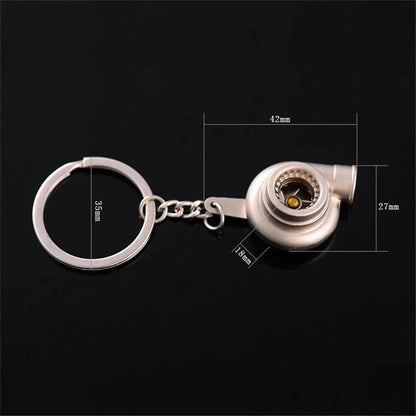 Metalowy brelok Turbo Hub – kreatywny brelok tuningowy, idealny dla fanów motoryzacji