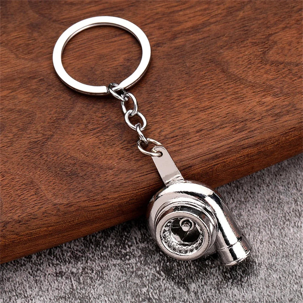 Metalowy brelok Turbo Hub – kreatywny brelok tuningowy, idealny dla fanów motoryzacji