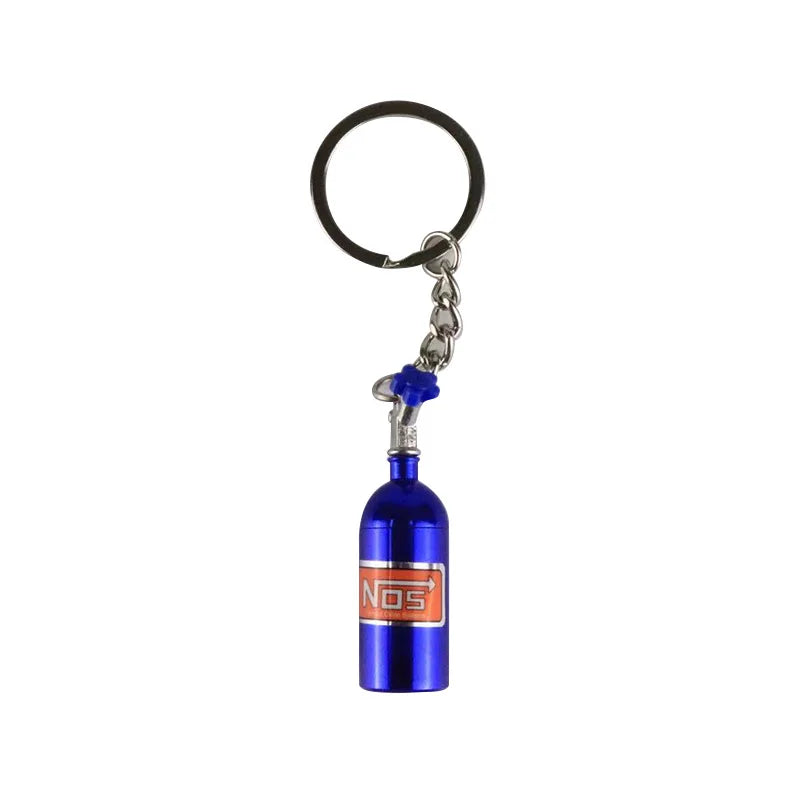 Mini Brelok Nitro NOS – Metalowy Brelok Tuningowy, 7 Kolorów, Zinc Alloy, Unisex