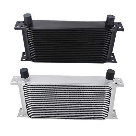 Universal-Ölkühler-Kit mit 19 Reihen + Ölfilter-Sandwich + geflochtener AN10-Schlauch aus Edelstahl mit PQY-Aufkleber + Box
