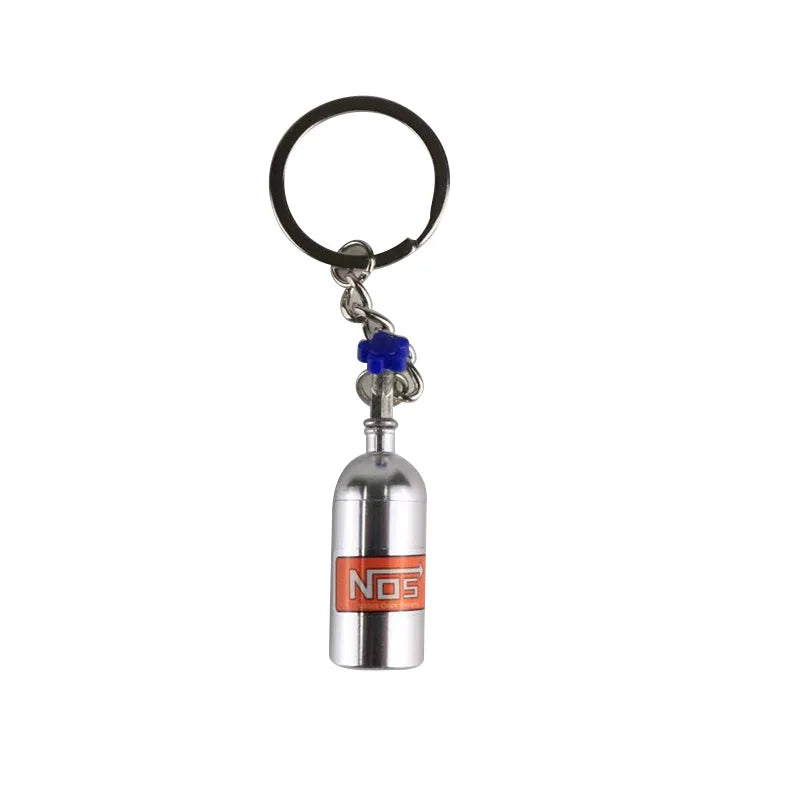 Mini Brelok Nitro NOS – Metalowy Brelok Tuningowy, 7 Kolorów, Zinc Alloy, Unisex