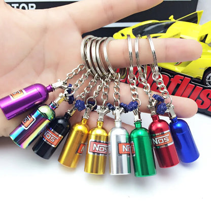 Mini Brelok Nitro NOS – Metalowy Brelok Tuningowy, 7 Kolorów, Zinc Alloy, Unisex