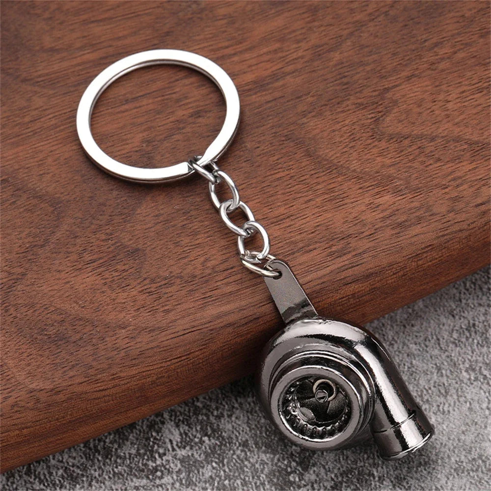 Metalowy brelok Turbo Hub – kreatywny brelok tuningowy, idealny dla fanów motoryzacji
