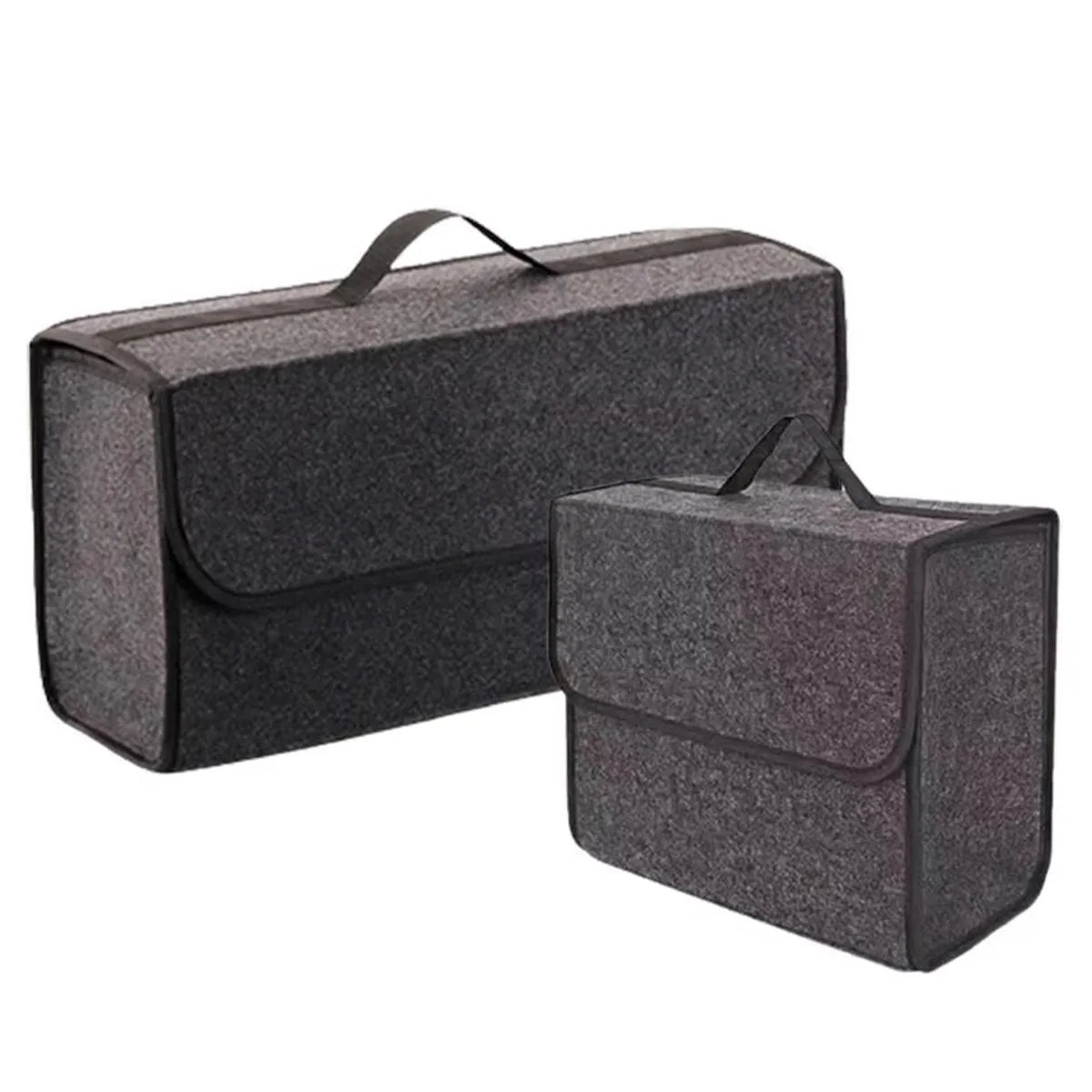 Filcowy organizer do bagażnika – powiększony, dark gray, miękki i pogrubiony – Trunk Storage Box