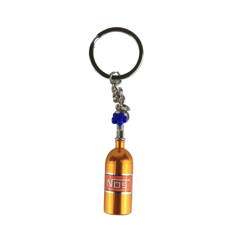 Mini Brelok Nitro NOS – Metalowy Brelok Tuningowy, 7 Kolorów, Zinc Alloy, Unisex