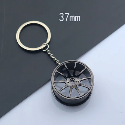 Metalowy brelok Turbo Hub – kreatywny brelok tuningowy, idealny dla fanów motoryzacji