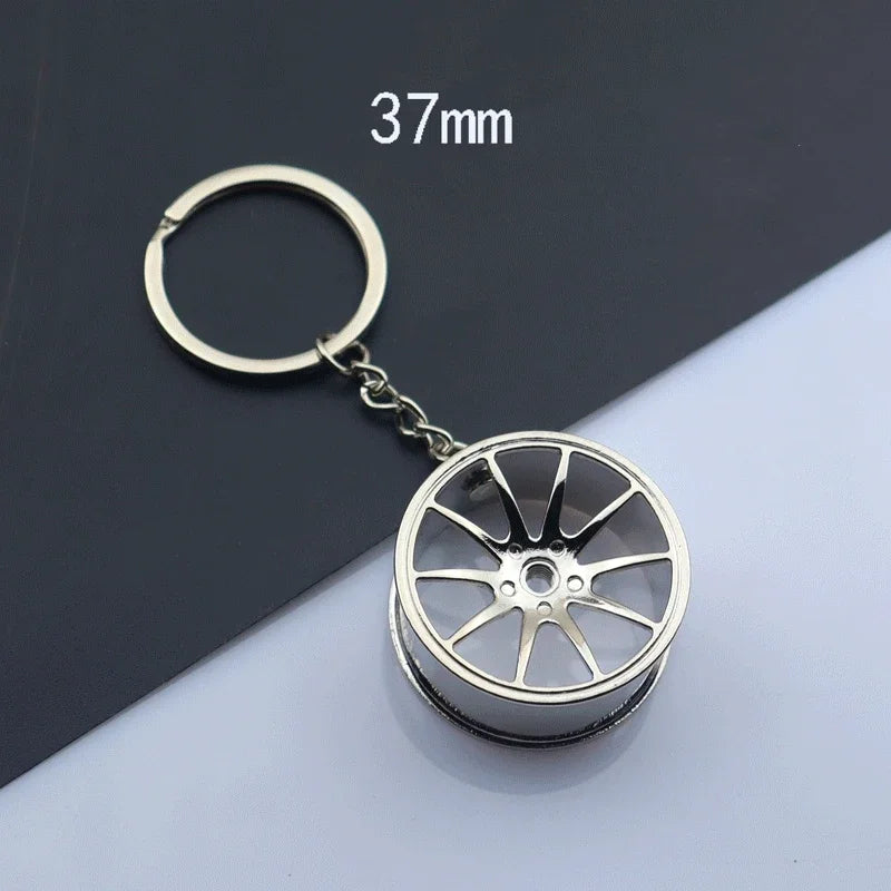 Metalowy brelok Turbo Hub – kreatywny brelok tuningowy, idealny dla fanów motoryzacji