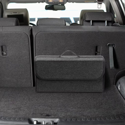 Filcowy organizer do bagażnika – powiększony, dark gray, miękki i pogrubiony – Trunk Storage Box