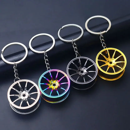 Metalowy brelok Turbo Hub – kreatywny brelok tuningowy, idealny dla fanów motoryzacji