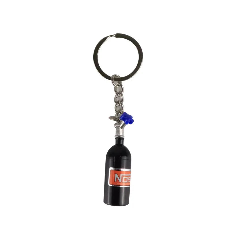 Mini Brelok Nitro NOS – Metalowy Brelok Tuningowy, 7 Kolorów, Zinc Alloy, Unisex