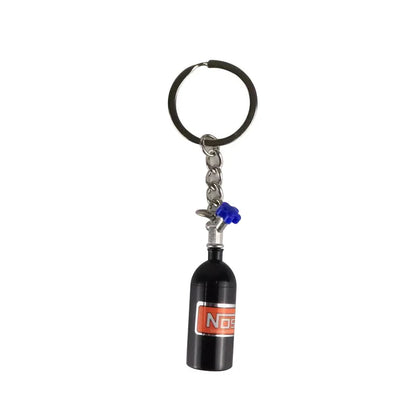 Mini Brelok Nitro NOS – Metalowy Brelok Tuningowy, 7 Kolorów, Zinc Alloy, Unisex